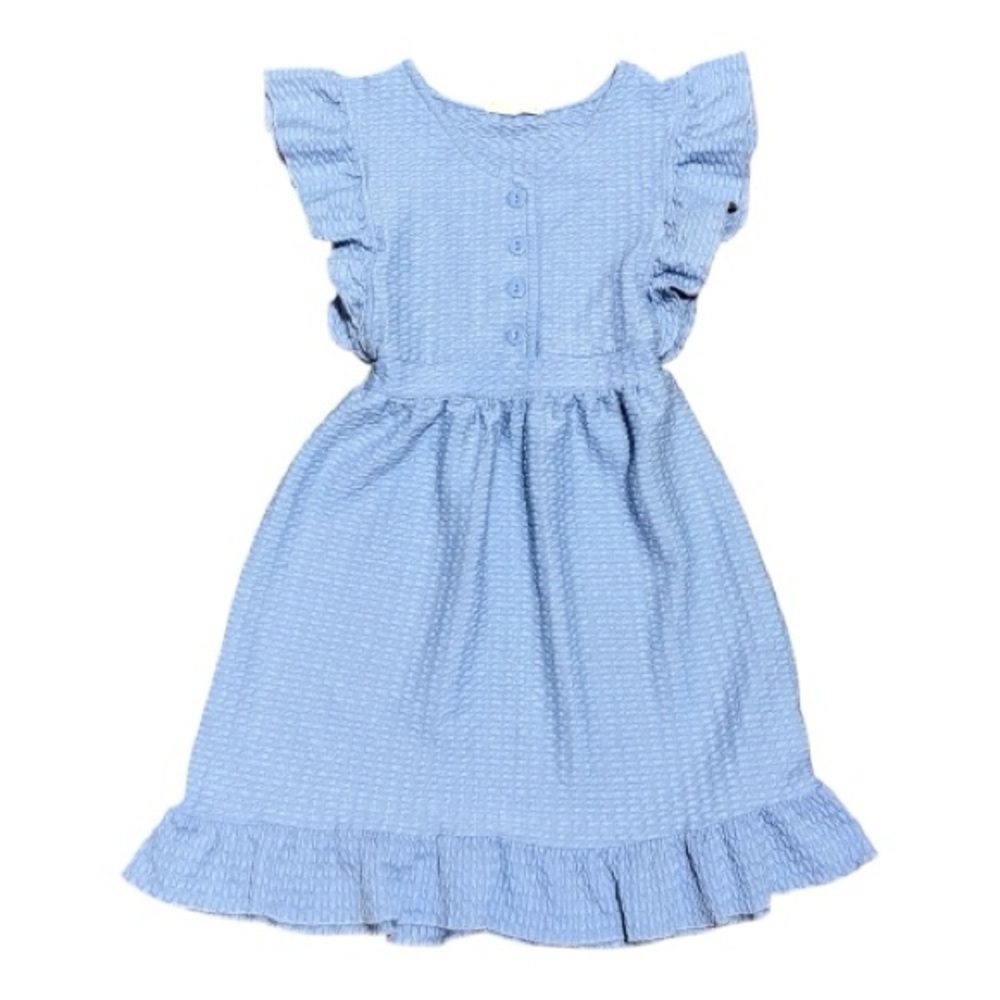 Blue Ruffled Kids Dress